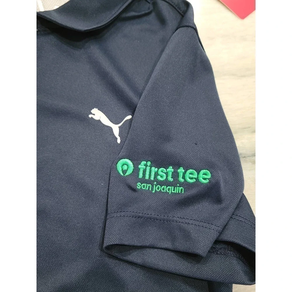 Puma Boys Golf Polo Navy Blazer Size Small